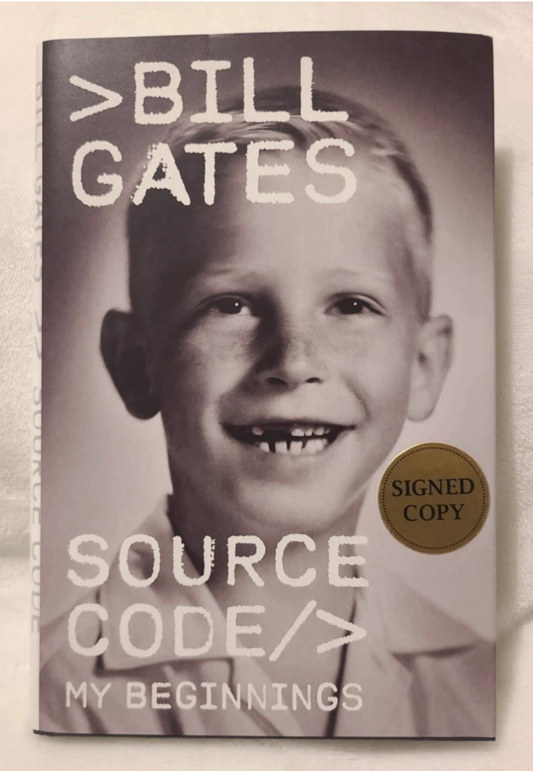 Bill Gates SIGNED Hardcover 🖊️ Source Code: My Beginnings Book Autobiography